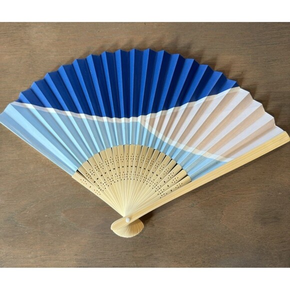 US Open Tennis 2025 Hand Fan NEW Chase Merch Wood base Light / Dark Blue 8.5" - Picture 4 of 6